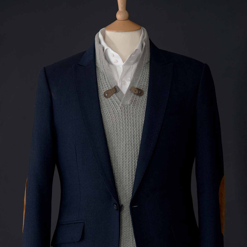 Three Piece Cashmere Wool Wedding Suit photo