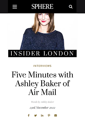 Five Minutes with Ashley Baker page